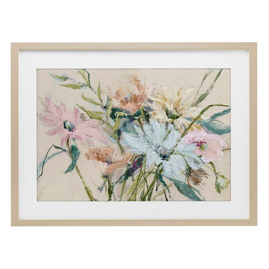 Stupell Industries Gentle Pastel Blossoms Framed Print Under Glass, design by Susan Pepe